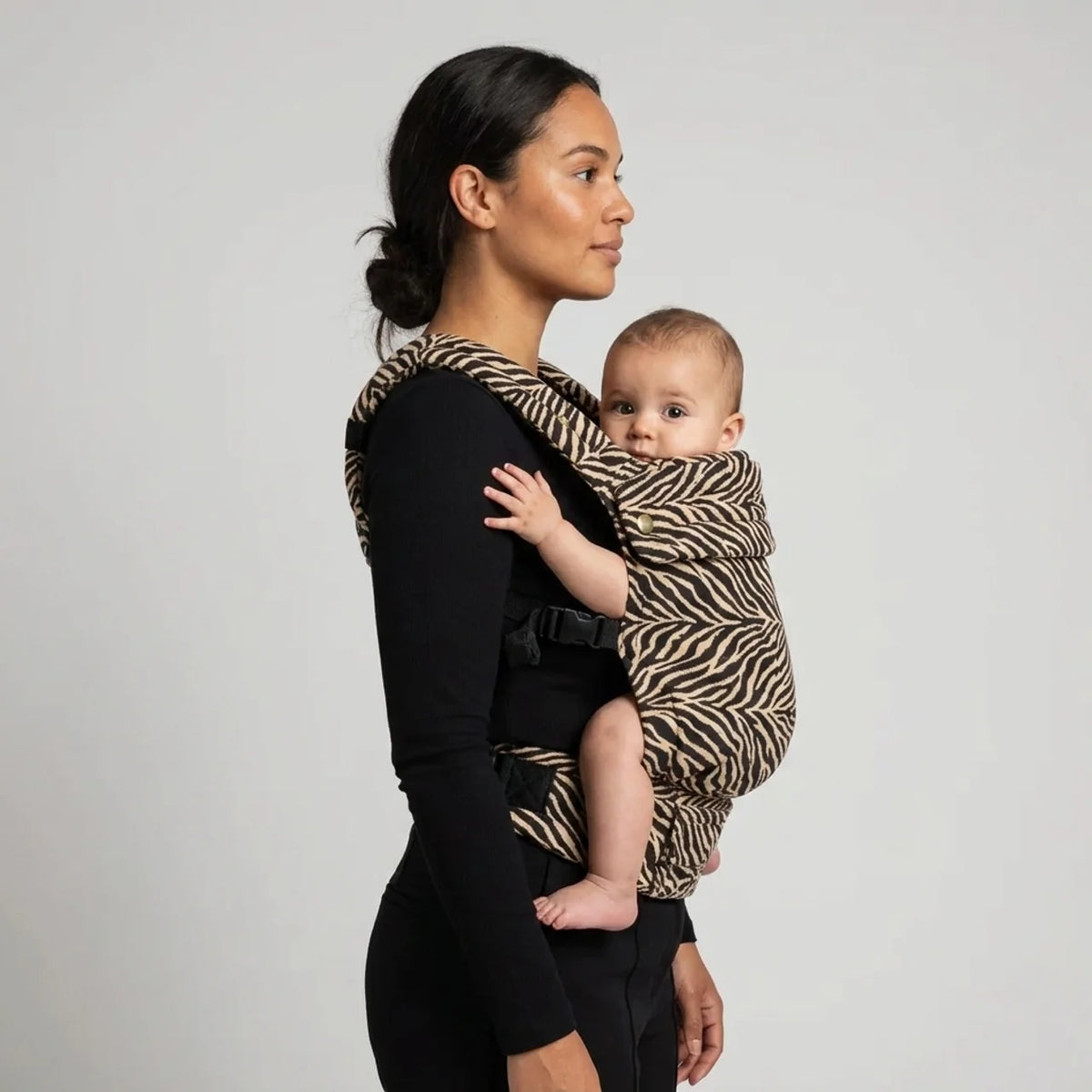 VertiBaby — Porte-bébé physiologique 4 positions, Zèbre Marron